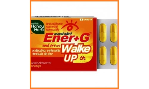 HandyHerb Ener+G Wake Up Capsule — капсулы с матча и зелёным чаем для энергии, 10 капсул