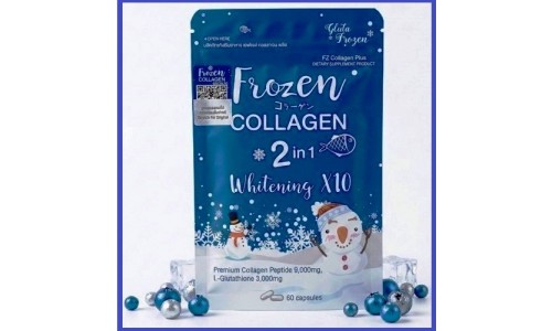 Коллаген (Frozen Collagen) и глутатион для красоты кожи, волос и ногтей 60 капсул