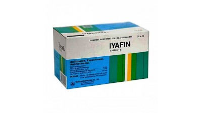 Таблетки против простуды, насморка и кашля Iyafin - коробка