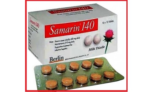 Гепатопротектор Самарин 140 мг – очищение, лечение и защита печени, 100 таблеток (на 3 мес курс)