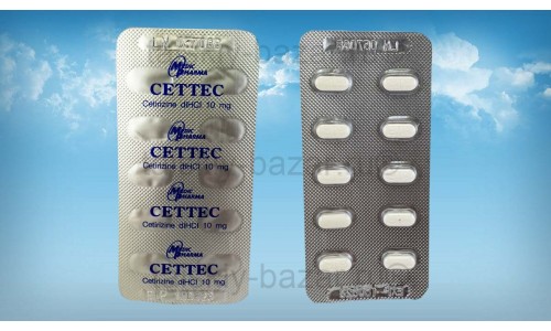 Таблетки от аллергии Cettec 10 мг, 10 таблеток