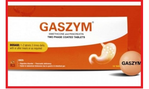 Тайский ферментный препарат Gaszym (10 таб) для поддержки пищеварения и снижения газообразования