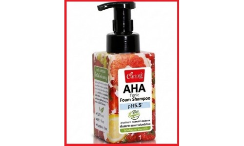 Мягкий пенящийся шампунь Caring AHA Tonic Foam Shampoo 300 мл