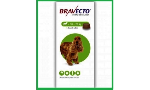 Жевательная таблетка Bravecto для собак 10 – 20 кг
