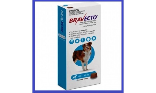 Жевательная таблетка Bravecto для собак 20 – 40 кг