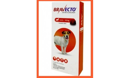 Жевательная таблетка Bravecto для собак 4,5 – 10 кг