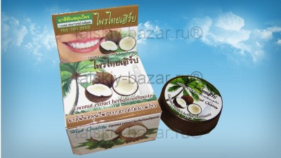 Тайская круглая зубная паста «Кокос»