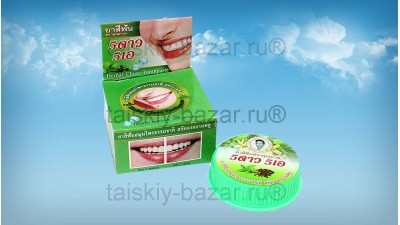 Тайская круглая зубная паста «Мята и гвоздика»