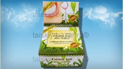 Тайская круглая зубная паста «Зеленый Чай»